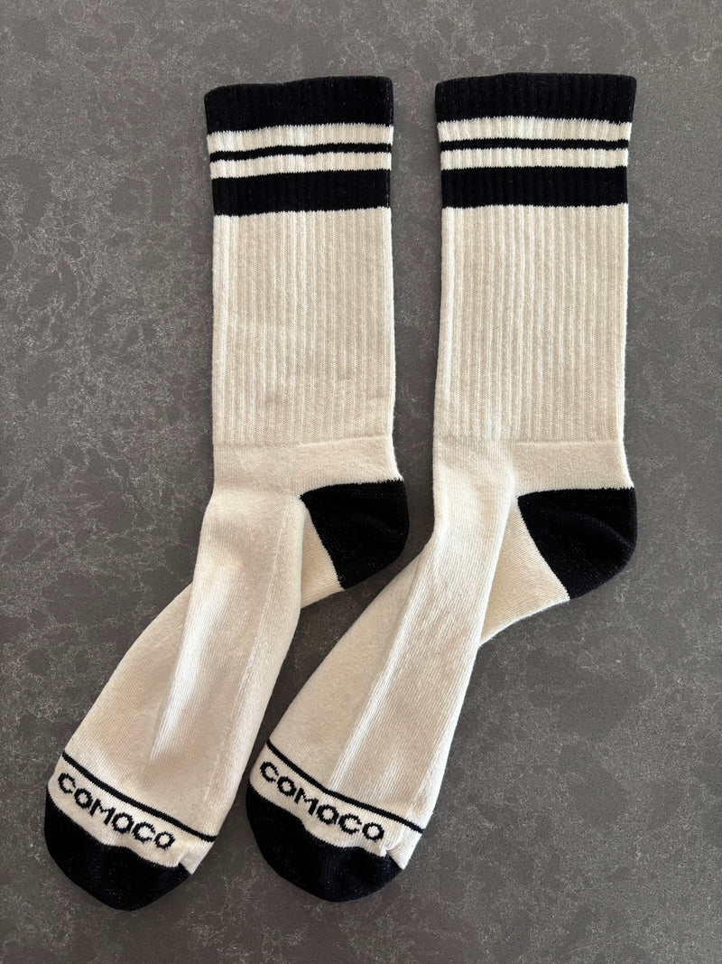 COMOCO Foothold Striped Crew Socks (Certified Black Grown™)