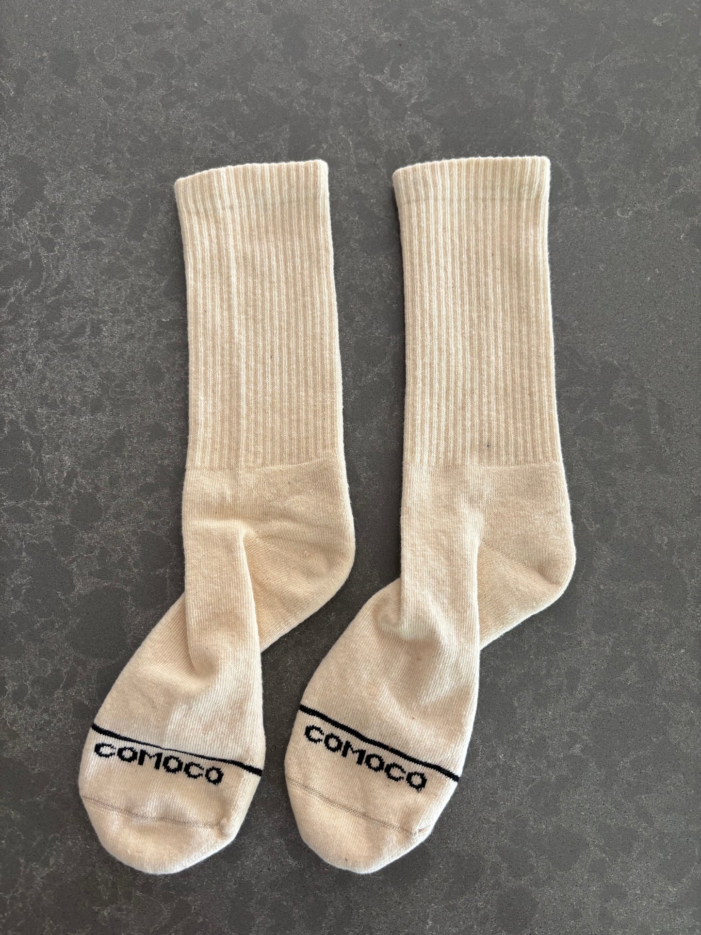 COMOCO Foothold Natural Crew Socks (Certified Black Grown™)