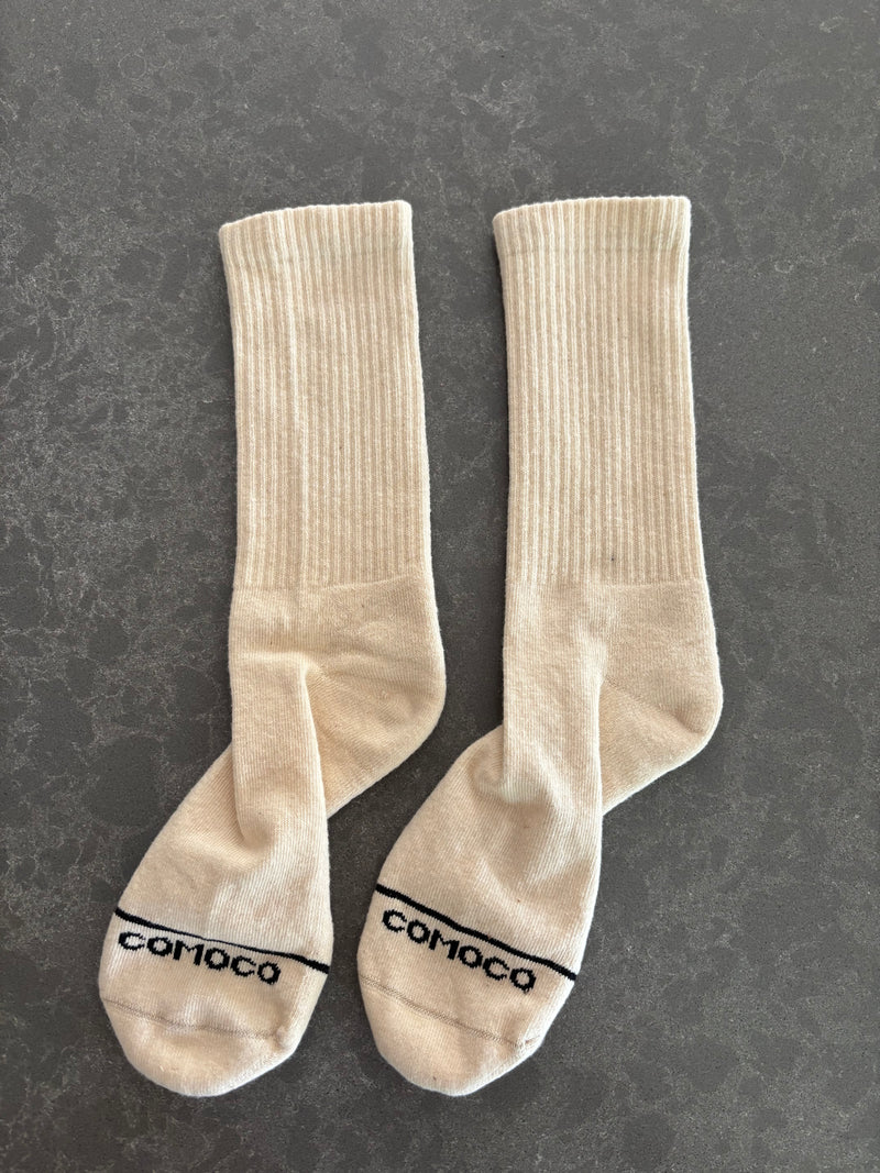 COMOCO Foothold Natural Crew Socks (Certified Black Grown™)